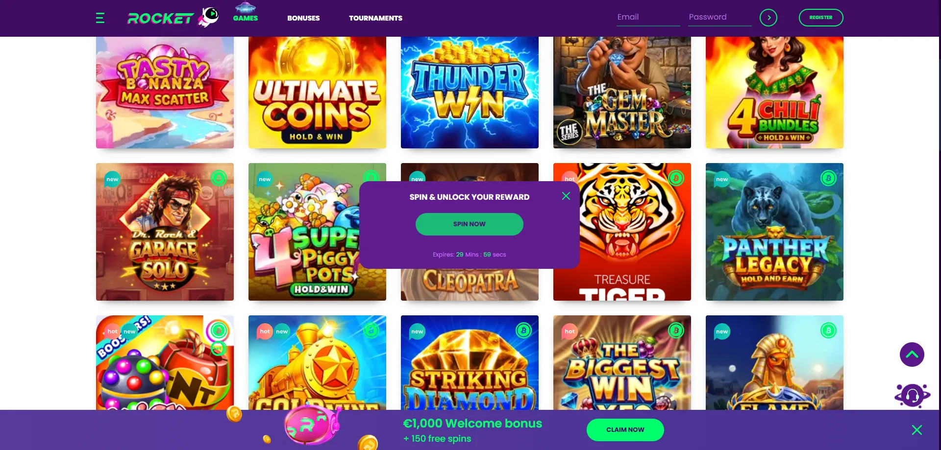 Most popular Casino Rocket slots and pokies in 2026